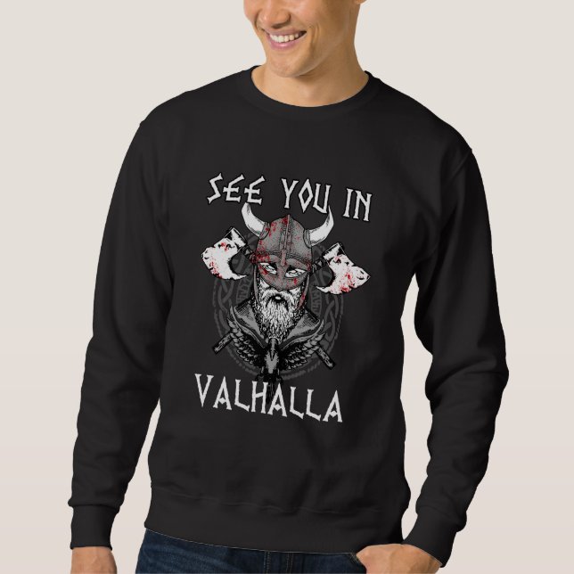 Moletom See you in Valhalla Nordic Viking Mythology  13 (Frente)