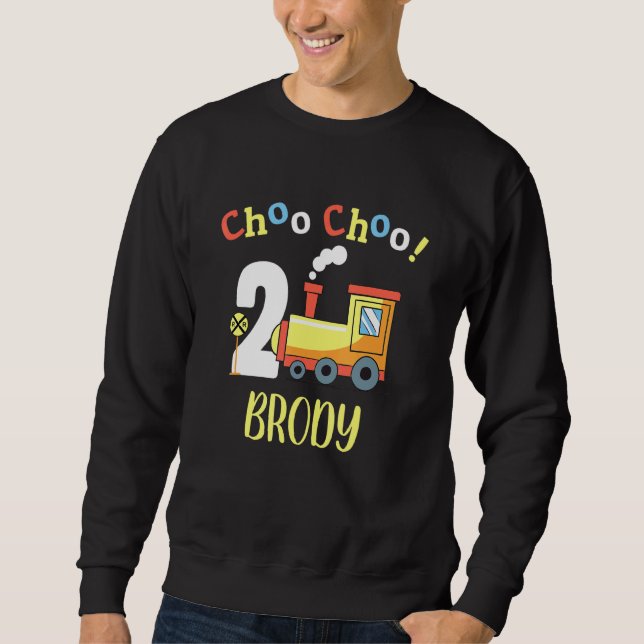 Moletom Segundo aniversário Brody Choo Dois Comboios Turvo (Frente)