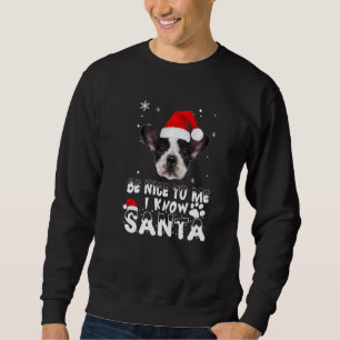 Moletom Seja Bom Para Mim Eu Conheço o Papai Noel French B