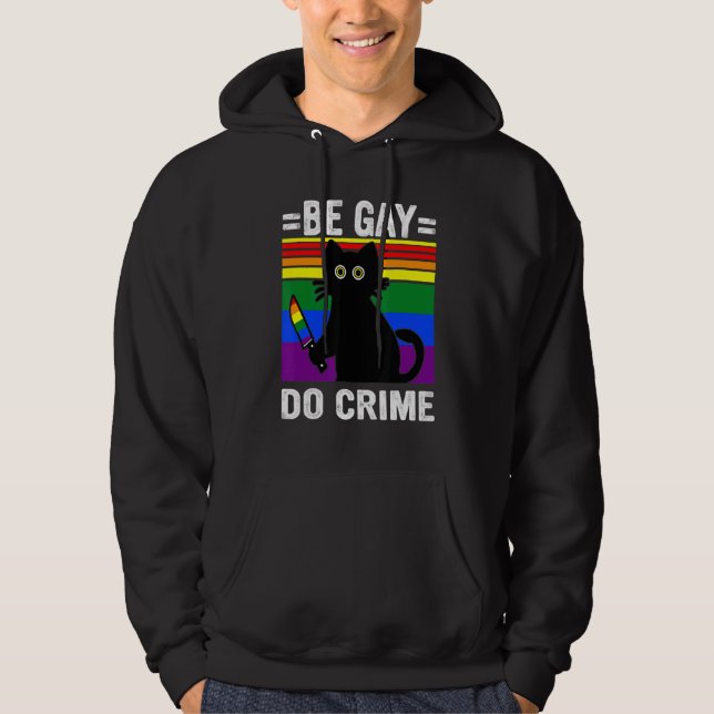 Moletom Seja Gay Do Crime Black Cat (Frente)