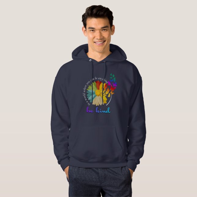 Moletom Seja gentil | Homens Hoodie (Frente Completa)