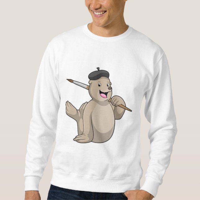 Moletom Selo como Pintor com Pintor (Frente)