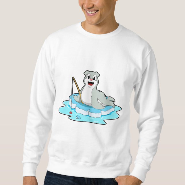 Moletom Selo na pesca com vara de pesca (Frente)