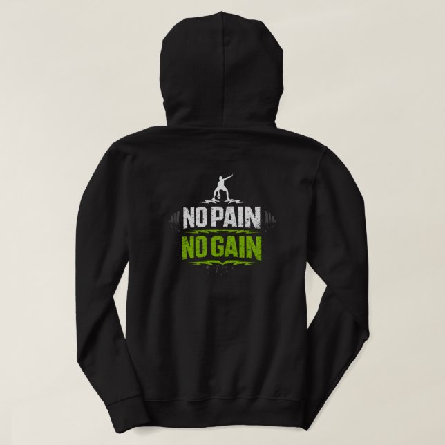 Moletom Sem Dor, Sem Resultado Motivação Fitness (Verso do Design)