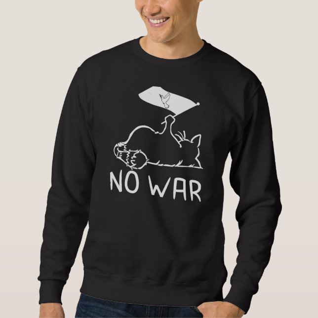 Moletom Sem guerra Peace Movement World Peace Flag Cat (Frente)