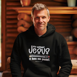Moletom SEM JESUS SEM PONTO Fé Cristã Citação das Trevas d