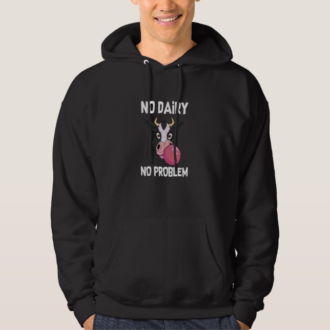 Moletom Sem Laticínios Sem Problema Vegano Vegetariano Eu  (Frente)