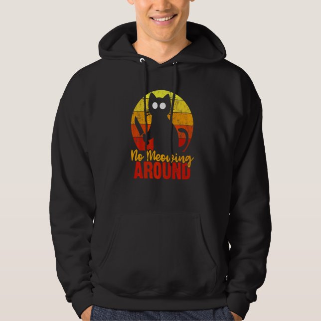 Moletom Sem Miados Horror Cat Com Faca Sangrento Divertido (Frente)