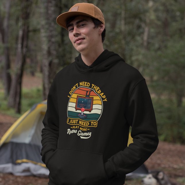 Moletom Sem Terapia Apenas Jogos Retroativos - Vintage Vid (Criador carregado)