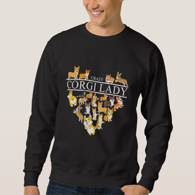 Moletom Senhora Corgi Louca Amor Canino (Frente)