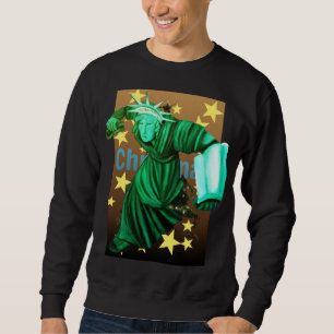 Moletom Senhora Liberdade Irritada se Levanta para Lutar p