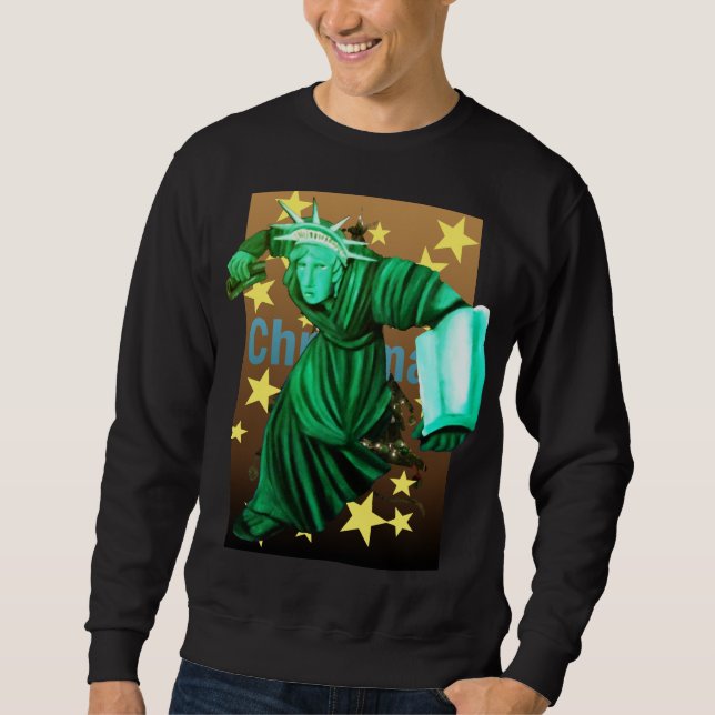 Moletom Senhora Liberdade Irritada se Levanta para Lutar p (Frente)