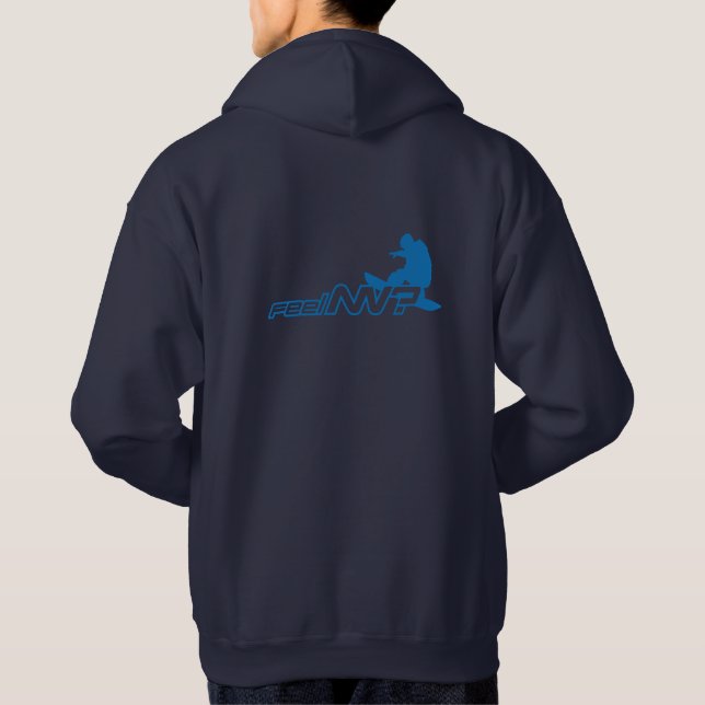 Moletom sensação nanovolt? (TM) Hoodie do Snowboarder (Verso)