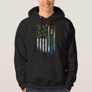 Moletom Sensibilização do Quebra-cabeça de Bandeira Americ