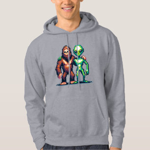 Moletom Ser Alienígena Extraterrestre e Arte Pixel Bigfoot