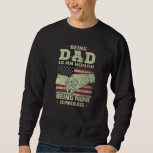 Moletom Ser Pai é uma honra ser Papa bandeira dos EUA