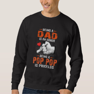 Moletom Ser Um Pai É Honra Ser Pop Pop Não Tem Preço