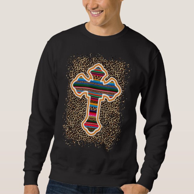 Moletom Serape Cross Aztec Geométrica Mexicana Tribe Blank (Frente)