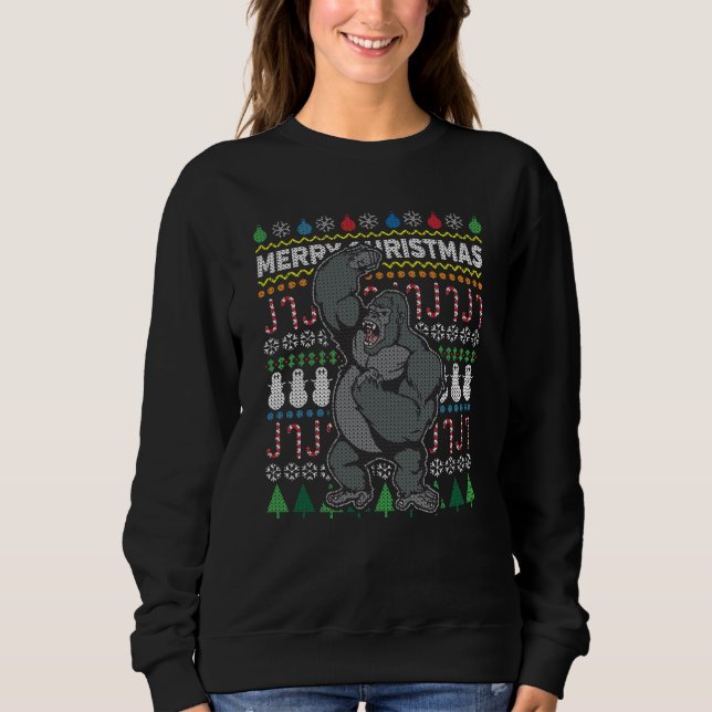 Moletom Série Gorilla Ugly Christmas Sweater (Frente)