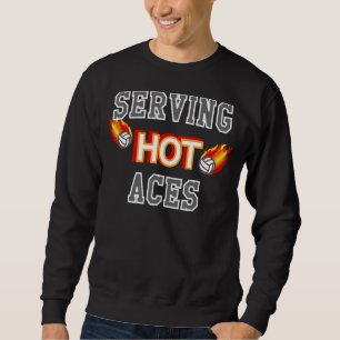 Moletom Servindo hot aces spiking e servindo o VolleyBa