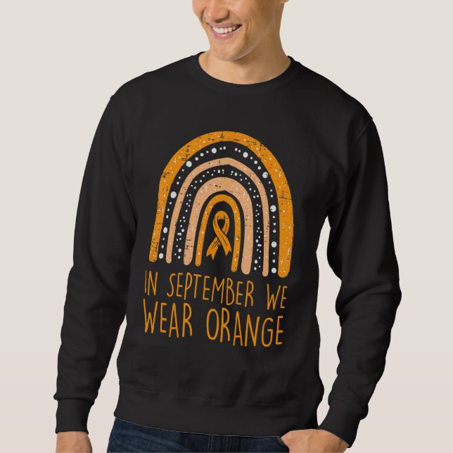 Moletom Setembro Arco-íris Nós Usamos Laranja Conscientiza (Frente)
