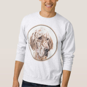 Moletom Setter Inglês Laranja Belton Pintando Arte Cão