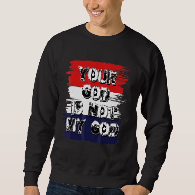 Moletom Seu Deus Não É Meu Deus  Declaração Ateu Agnóstico (Frente)