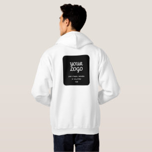 Moletom Seu Logotipo & Slogan ou outro texto Preto & Bra