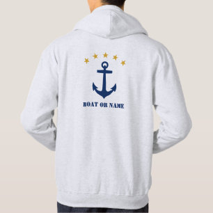 Moletom Seu Marinho de Ancoragem Clássico do Boat ou Nome