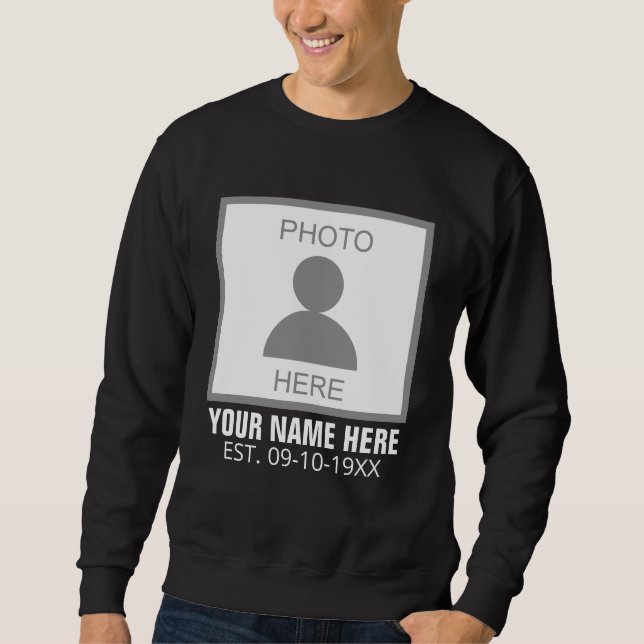 Moletom Seu nome e idade da foto aqui (Frente)