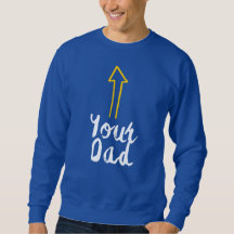 seu slogan de pai com seta apontando para si mesmo