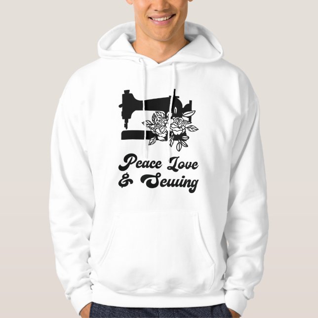Moletom Sewing - Peace Love & Sewing (Frente)