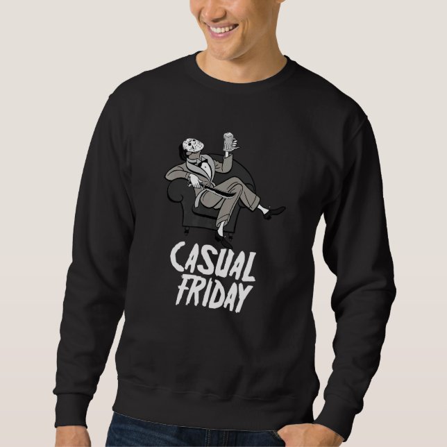 Moletom Sexta-Feira Casual Jason Com Faca Horrida Hallowee (Frente)