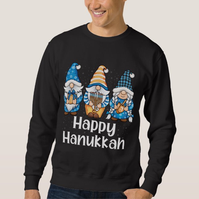 Moletom Shalom Gnomos Judeu Hanukkah Chanukah Feriado Juda (Frente)