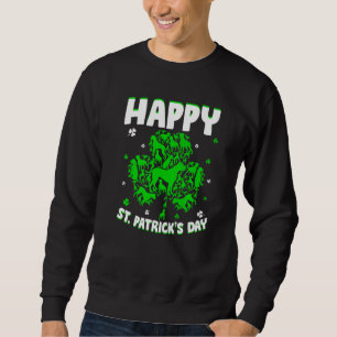 Moletom Shamrock Boxer Dog Rua Patrick S Day Irish Costume