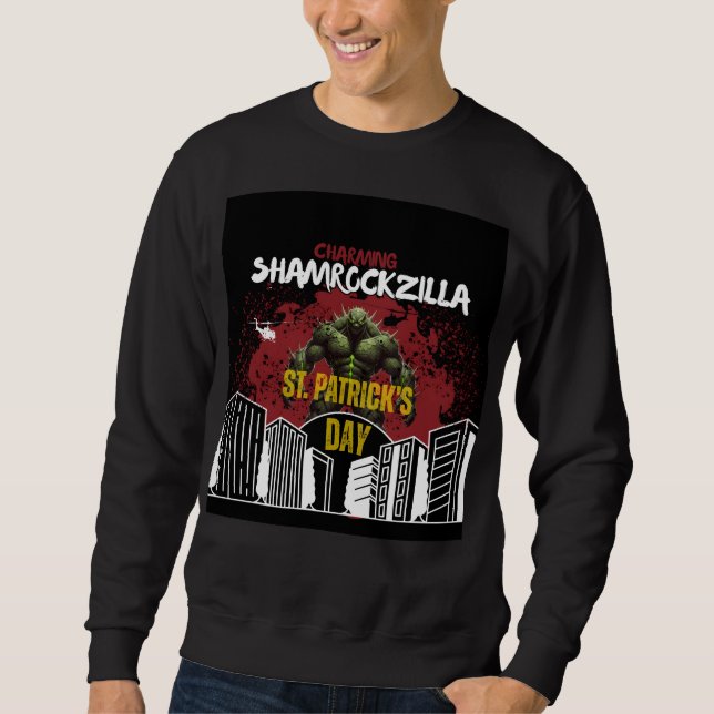 Moletom Shamrockzilla: Dia de São Patrício Monstro Kaiju (Frente)