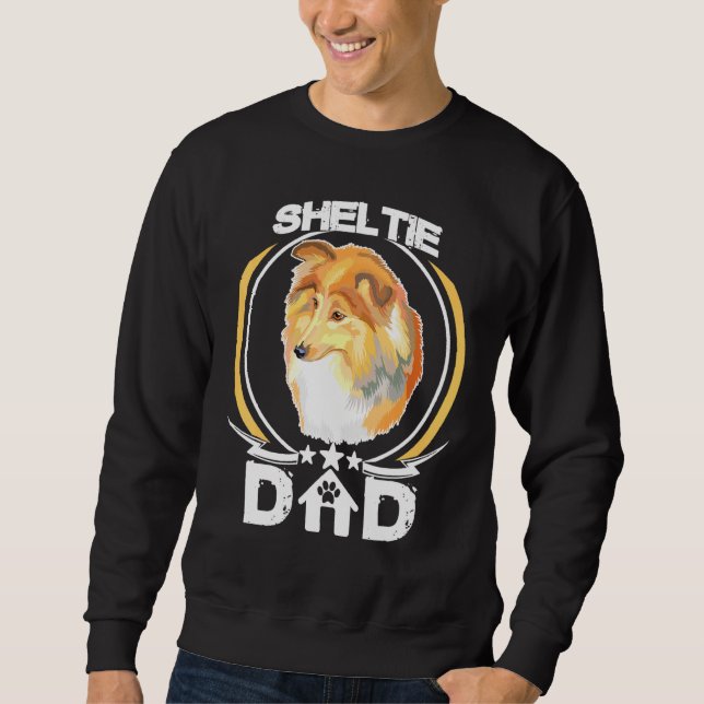 Moletom Sheltie Pai Para Cães Dias de os pais Teares (Frente)