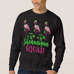 Moletom Shenanigan Squad Irish Flamingo Leprechaun Patr