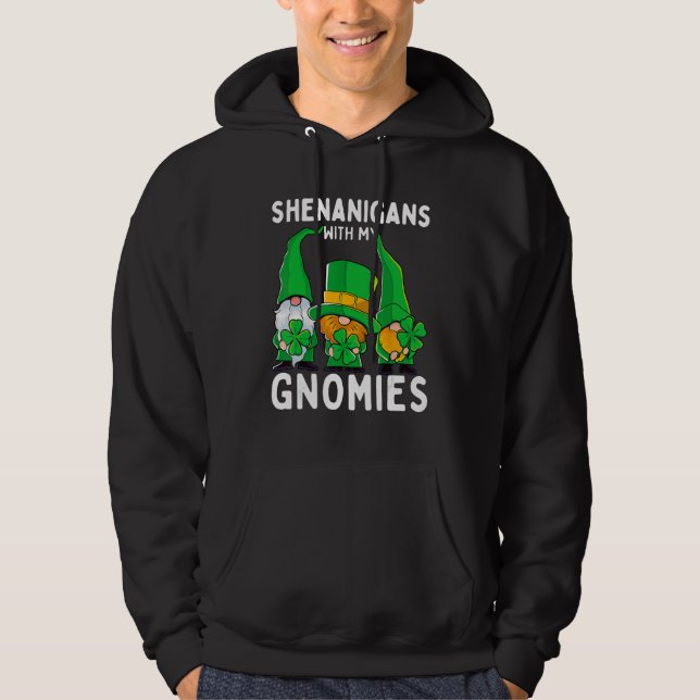 Moletom Shenanigans Com Meu Gnomo De Dia de São Patrício (Frente)