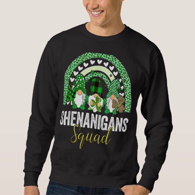 Moletom Shenanigans Squad Irish Gnomos Rainbow Rua Patrick (Frente)