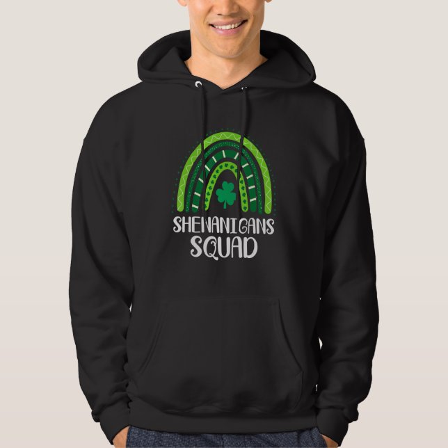 Moletom Shenanigans Squad Irish Shamrock Rainbow Rua Patro (Frente)