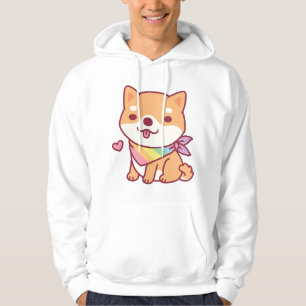 Moletom Shiba Bonita Inu Com O Arco-Íris Pet Bandana