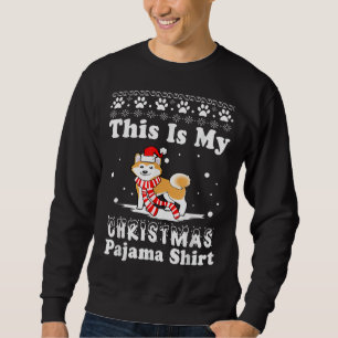 Moletom Shiba Inu Cão Engraçado Xmas Este É O Meu Paja De