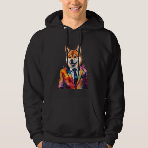 Moletom Shiba Inu Suit Dog Colorida Engraçado Impressão de