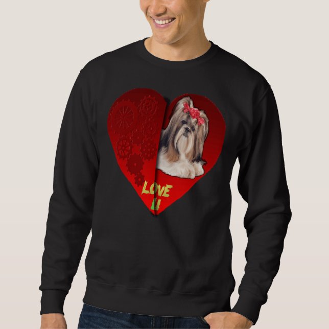 Moletom Shih Tzu Big Red Heart (Frente)