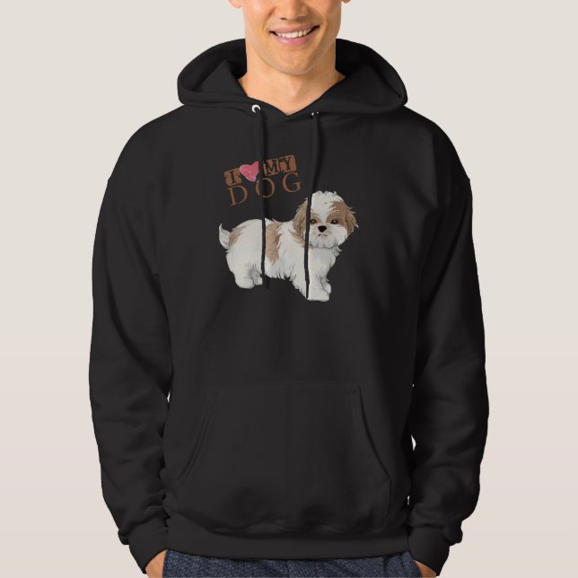 Moletom Shih Tzu I Love My Dog (Frente)