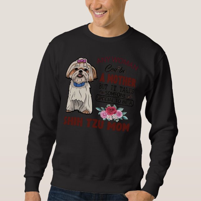 Moletom Shih Tzu Mãe E Máscara De Rosto (Frente)