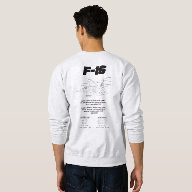 Moletom Shirt Army F-16 Falcon (Parte Traseira Completa)