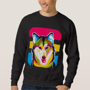Moletom Siberian Husky Dog Pop Art