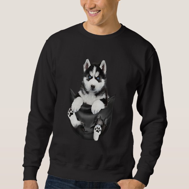 Moletom Siberian Husky In Pocket Puppy (Frente)